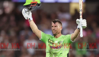 অবসরের পরও ধারাল ওয়ার্নারের ব্যাট নাম লেখালেন দুটি এলিট রেকর্ডে