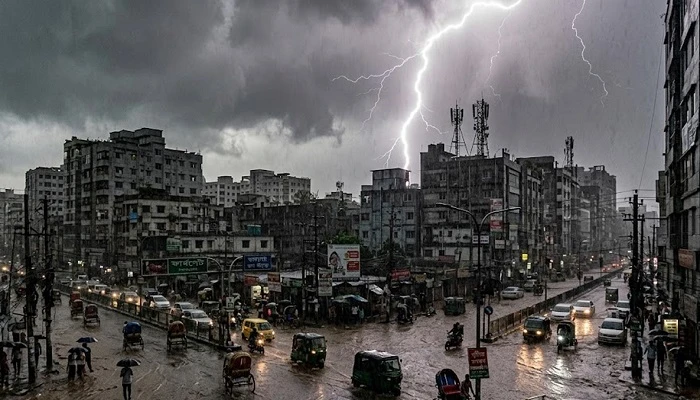 ঢাকায় বজ্রপাতসহ ভারী বৃষ্টির আভাস